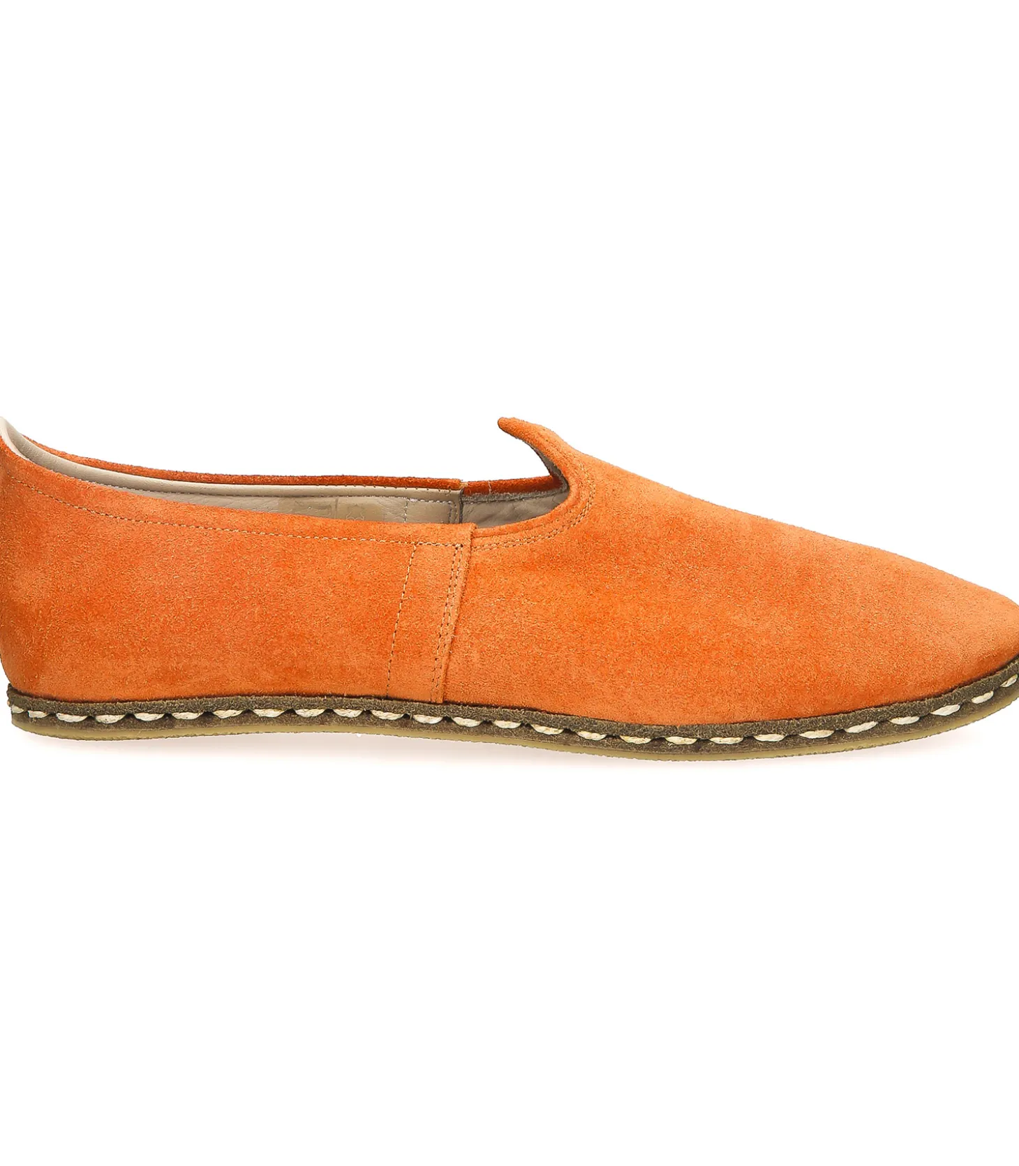 Mocassins Classique Homme Cuir Suédé Mandarine-Saanas Clearance