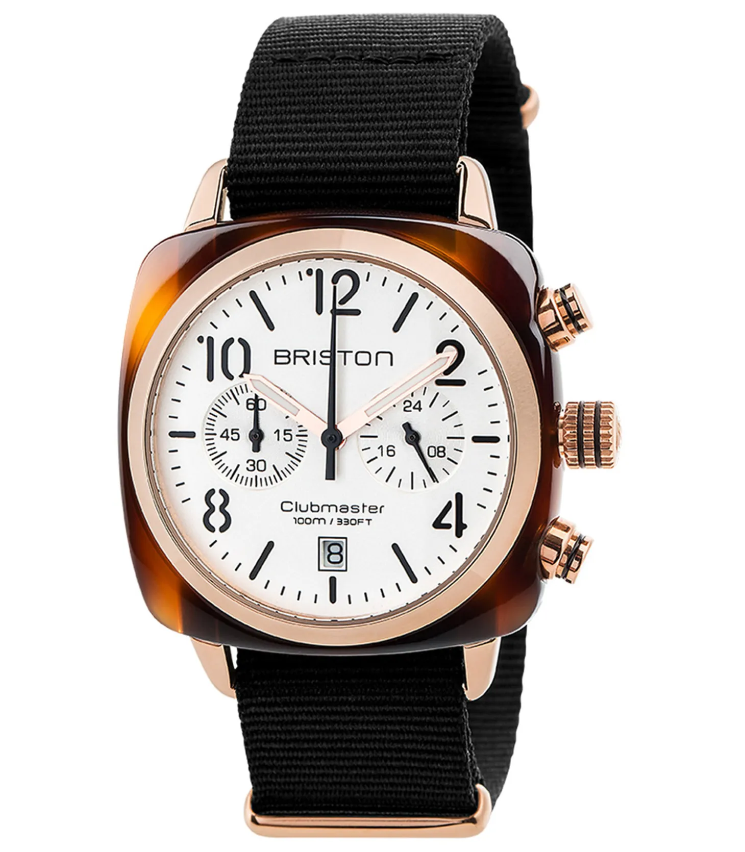 Montre Clubmaster Classic - Chronographe Noir/Or rose-Briston Flash Sale