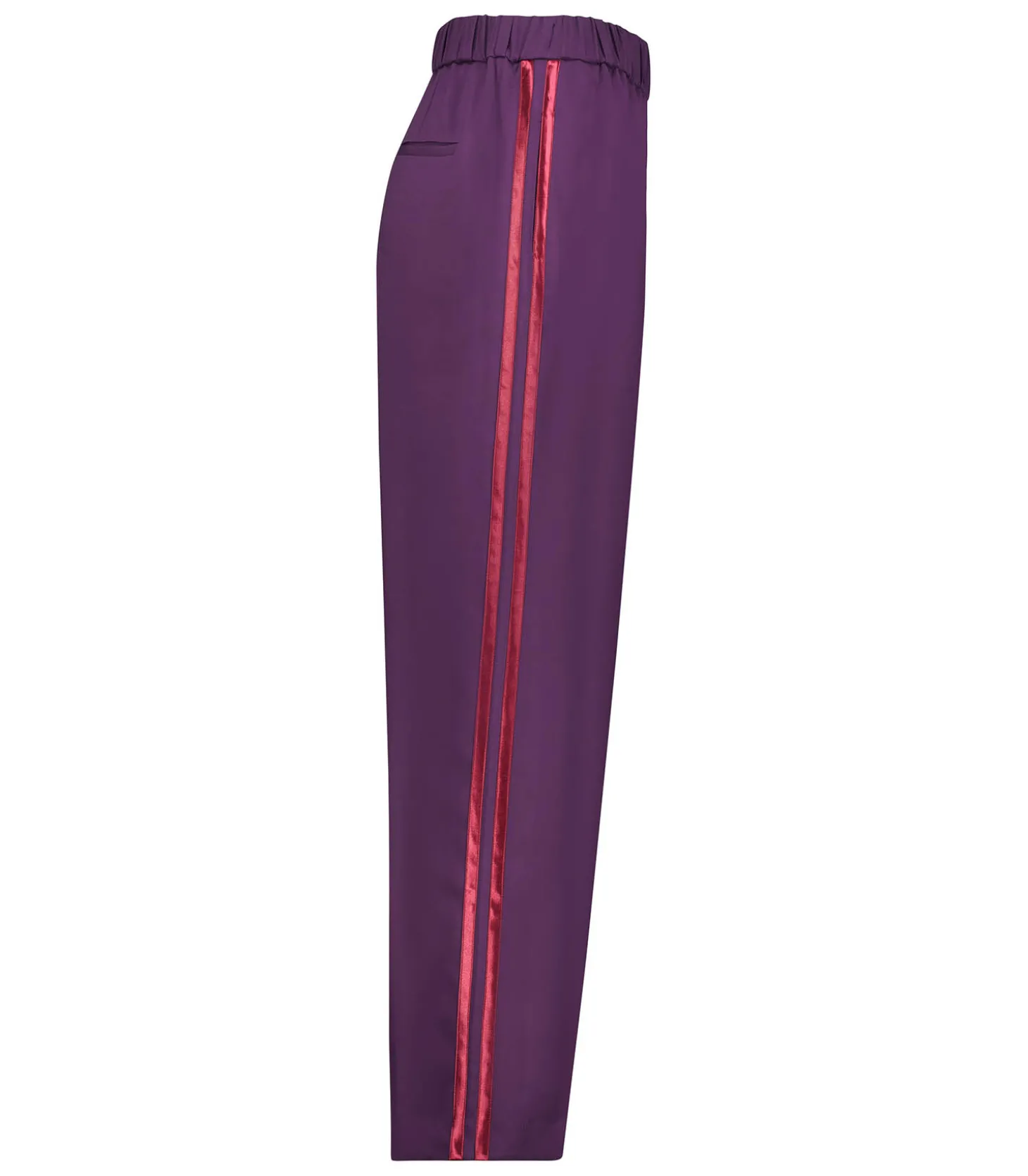 Pantalon Satin Side Bands Strech Cady crepe Ruby-Forte Forte Clearance