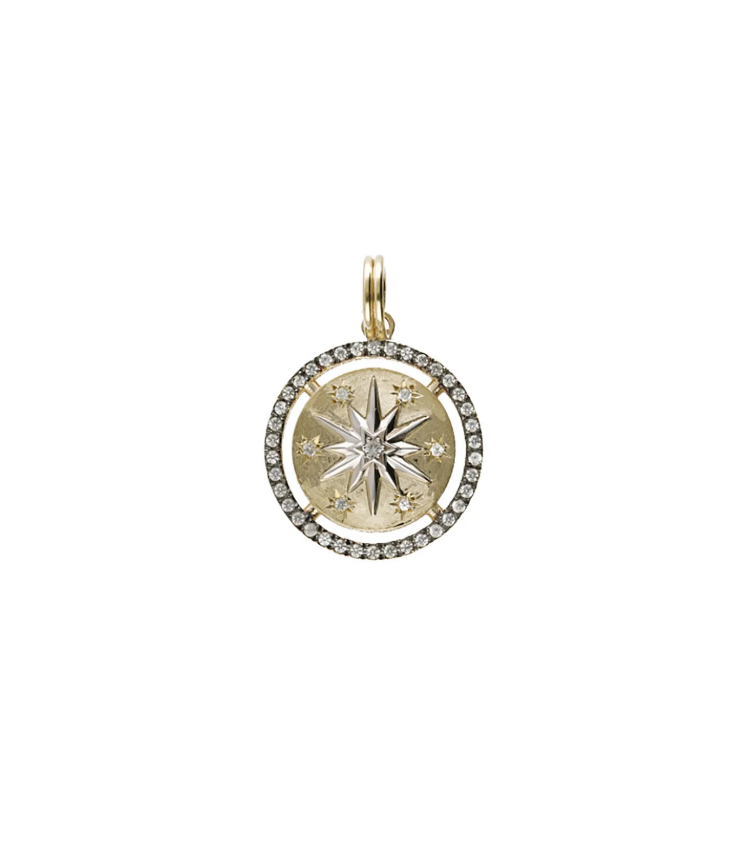 Pendentif Constellation Mini Or jaune brossé Saphirs blancs-Feidt Paris Flash Sale