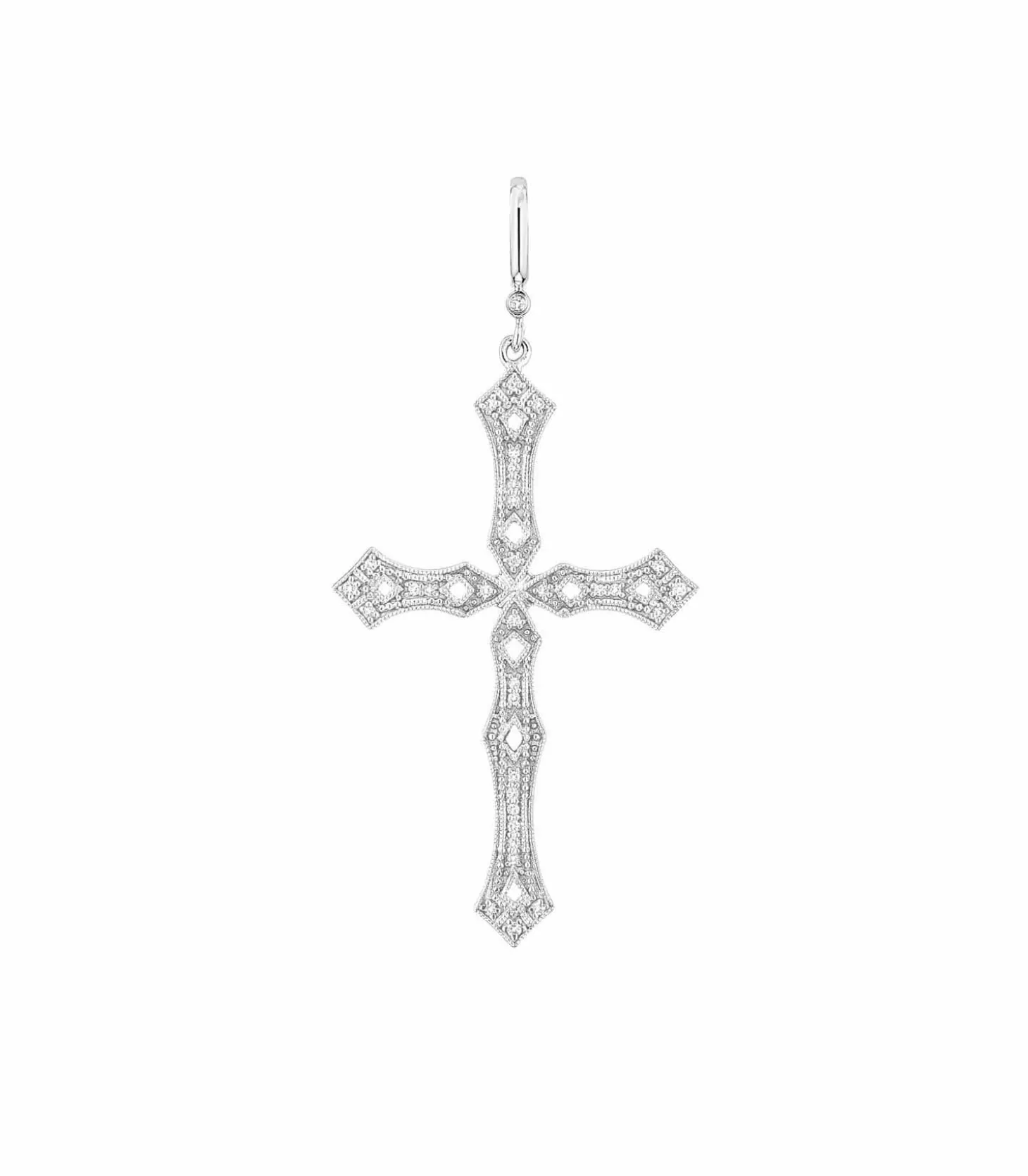 Pendentif Faith Or Blanc et Diamants-Stone Paris Discount