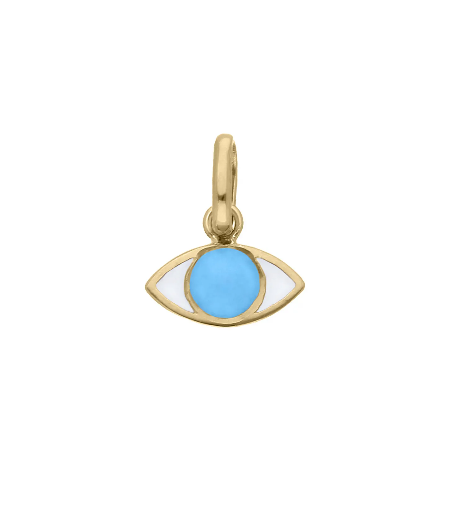 Pendentif oeil or jaune-Gigi Clozeau Store