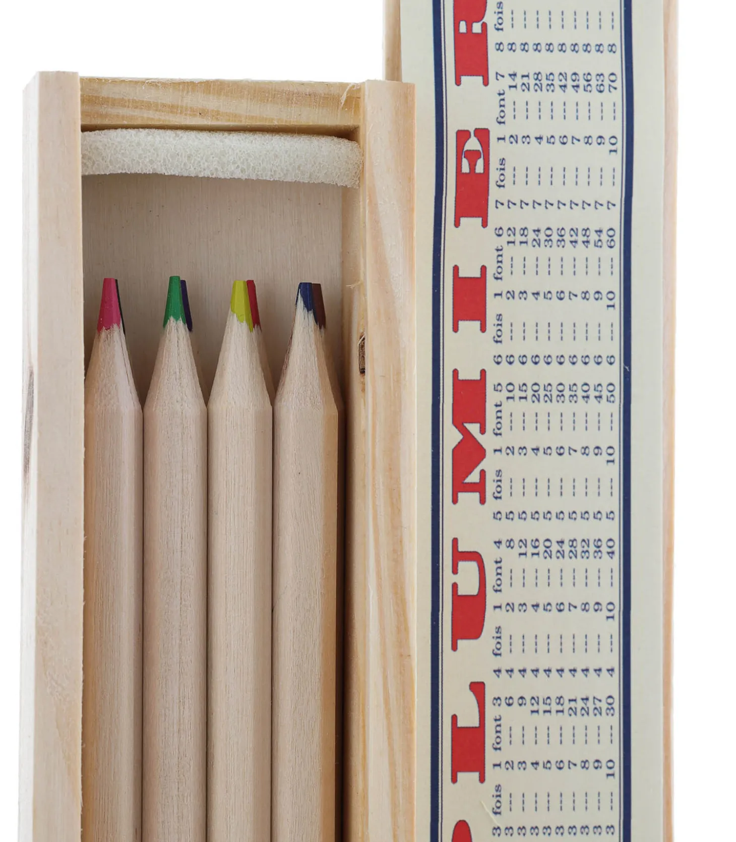 Plumier bois 8 Crayons de Couleur-Marc Vidal Cheap