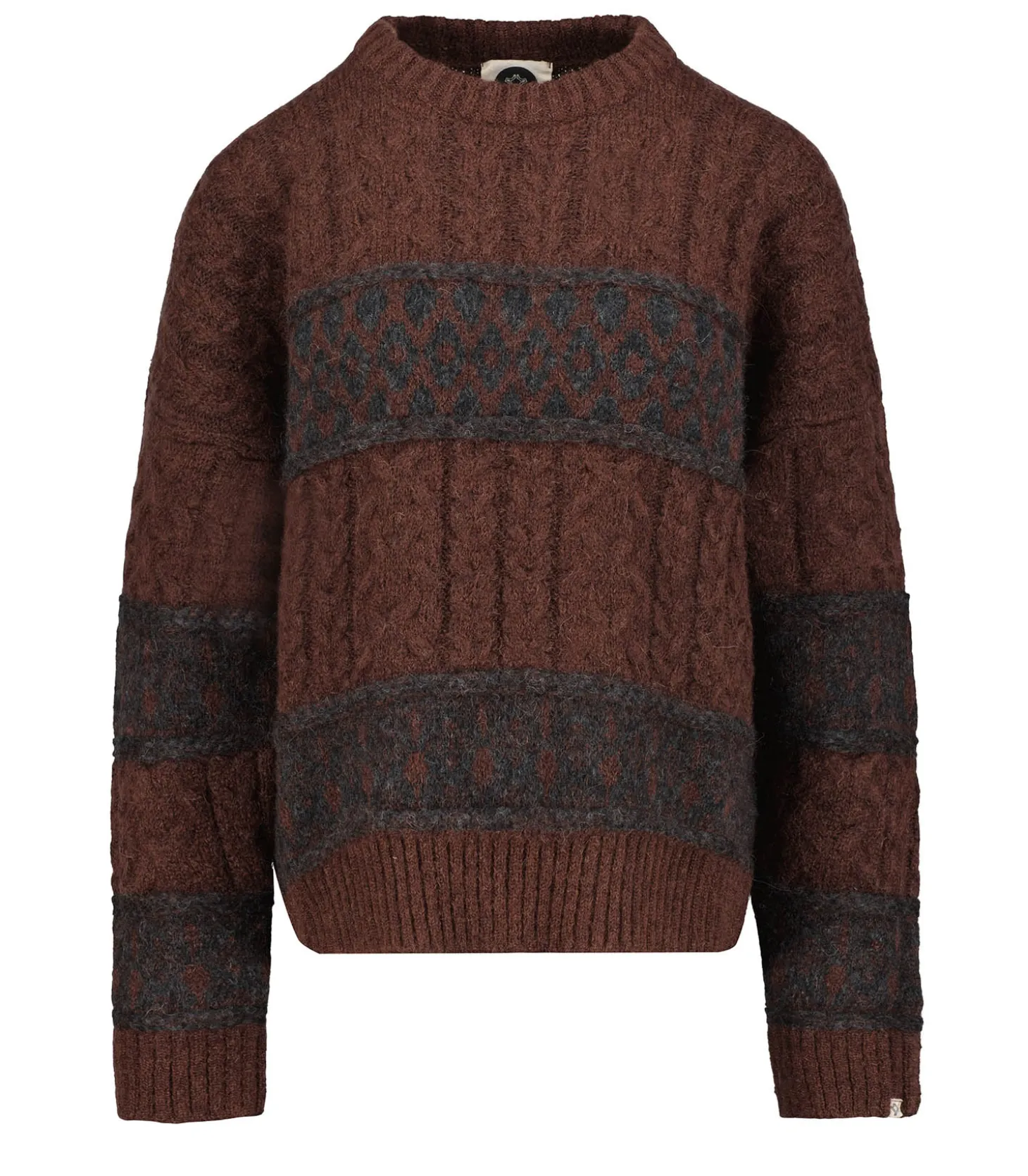 Pull Col rond Norway Prune Dark Grey-Bsbee Store