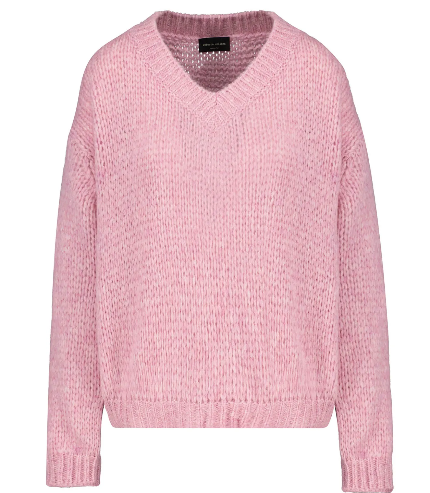 Pull Col V Scollo Rosa-Roberto Collina Best Sale