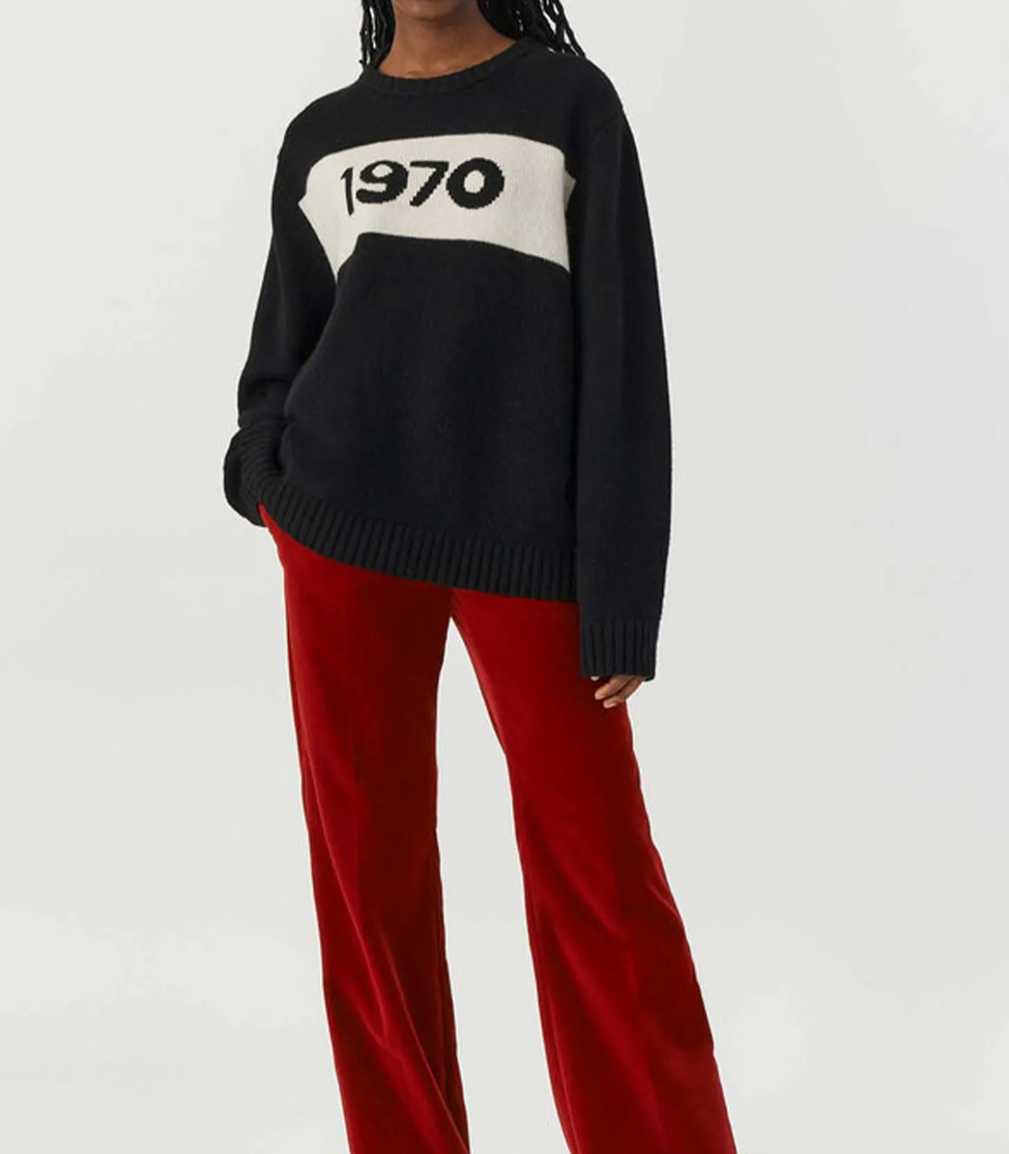 Pull oversized 1970 mérinos noir-Bella Freud Outlet