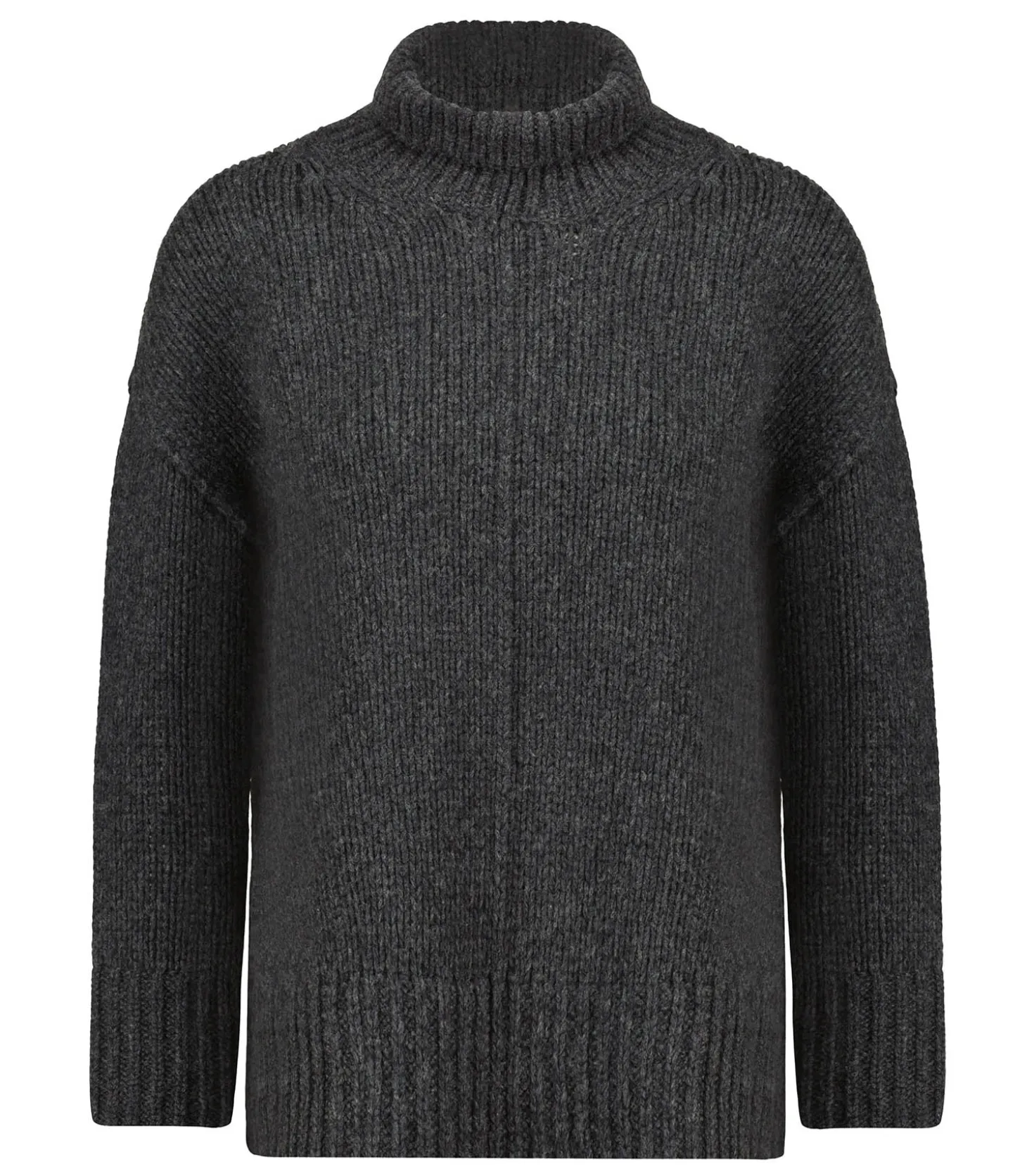 Pull Soft Wool Turtleneck Anthracite-Forte Forte Sale