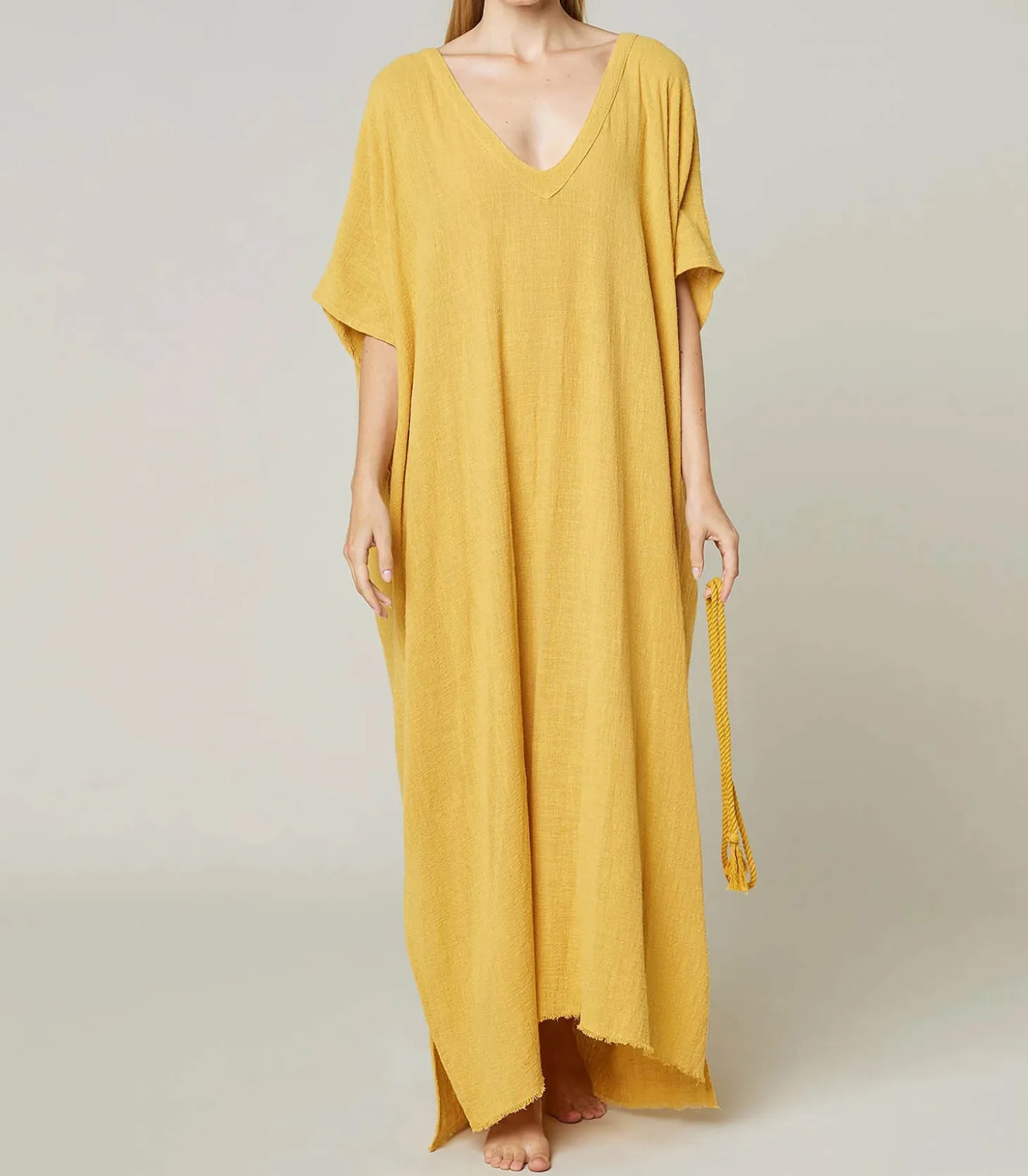 Robe kaftan Palma de Mallorca Gold-Maison Saint Julien Online