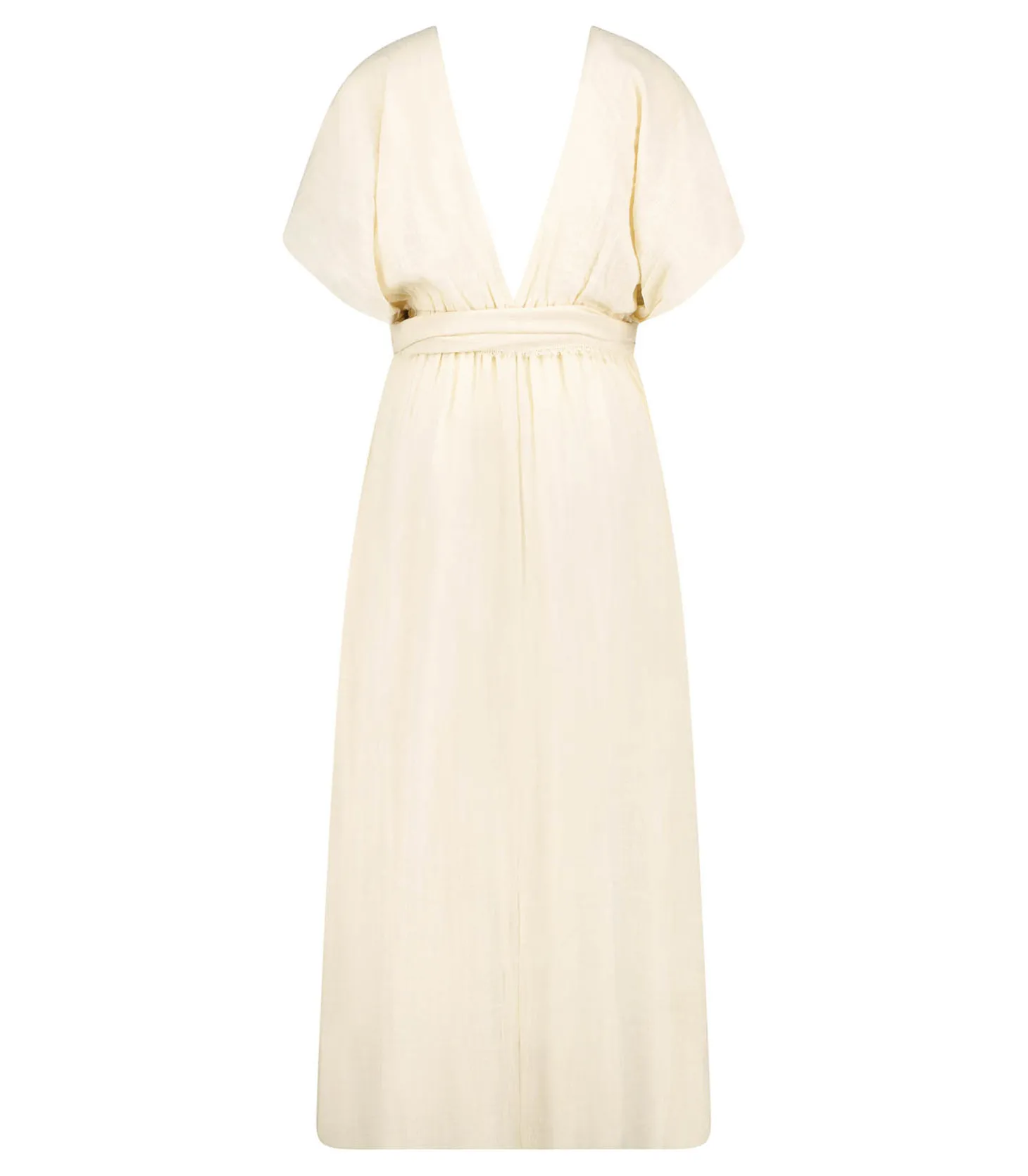 Robe longue Empire Cream-Maison Saint Julien Cheap