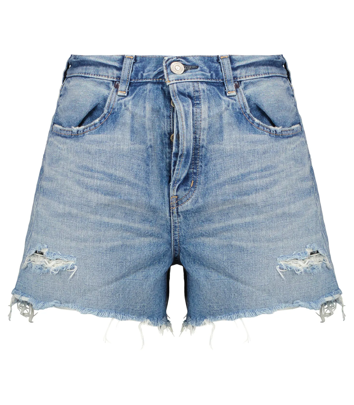 Short en denim Pelion à taille haute-Moussy Vintage Discount