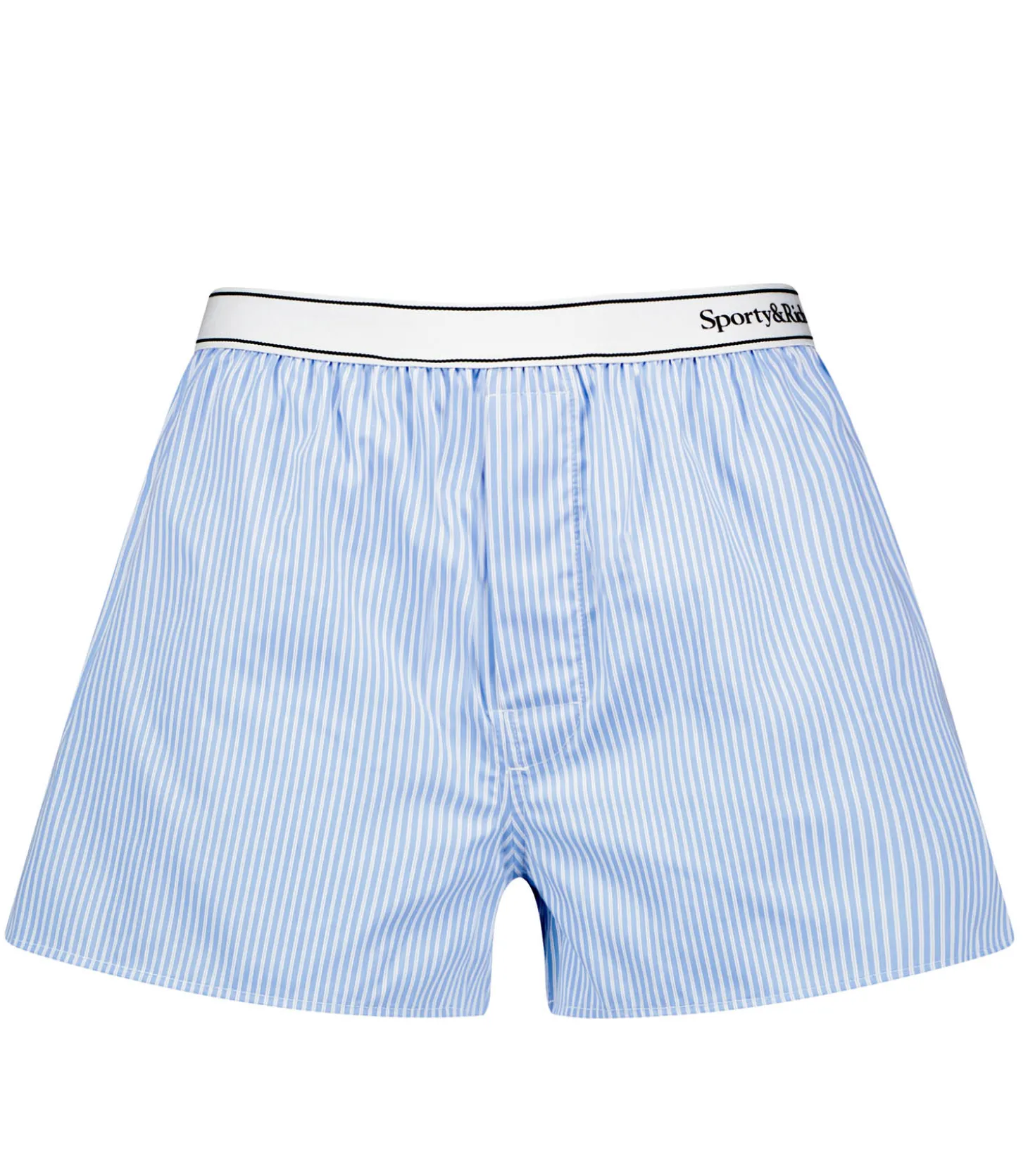 Short Serif Logo Boxer Sky Blue/Off White-Sporty & Rich New