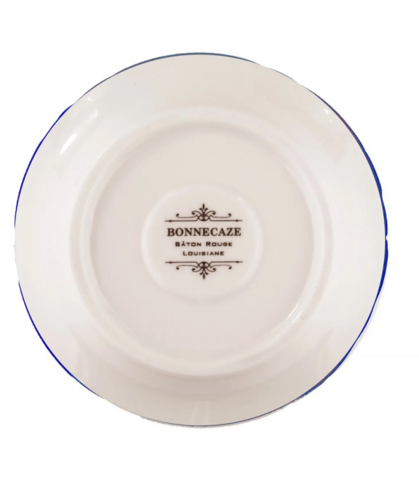 Soucoupe 3f  en porcelaine à lignes-Bonnecaze Online