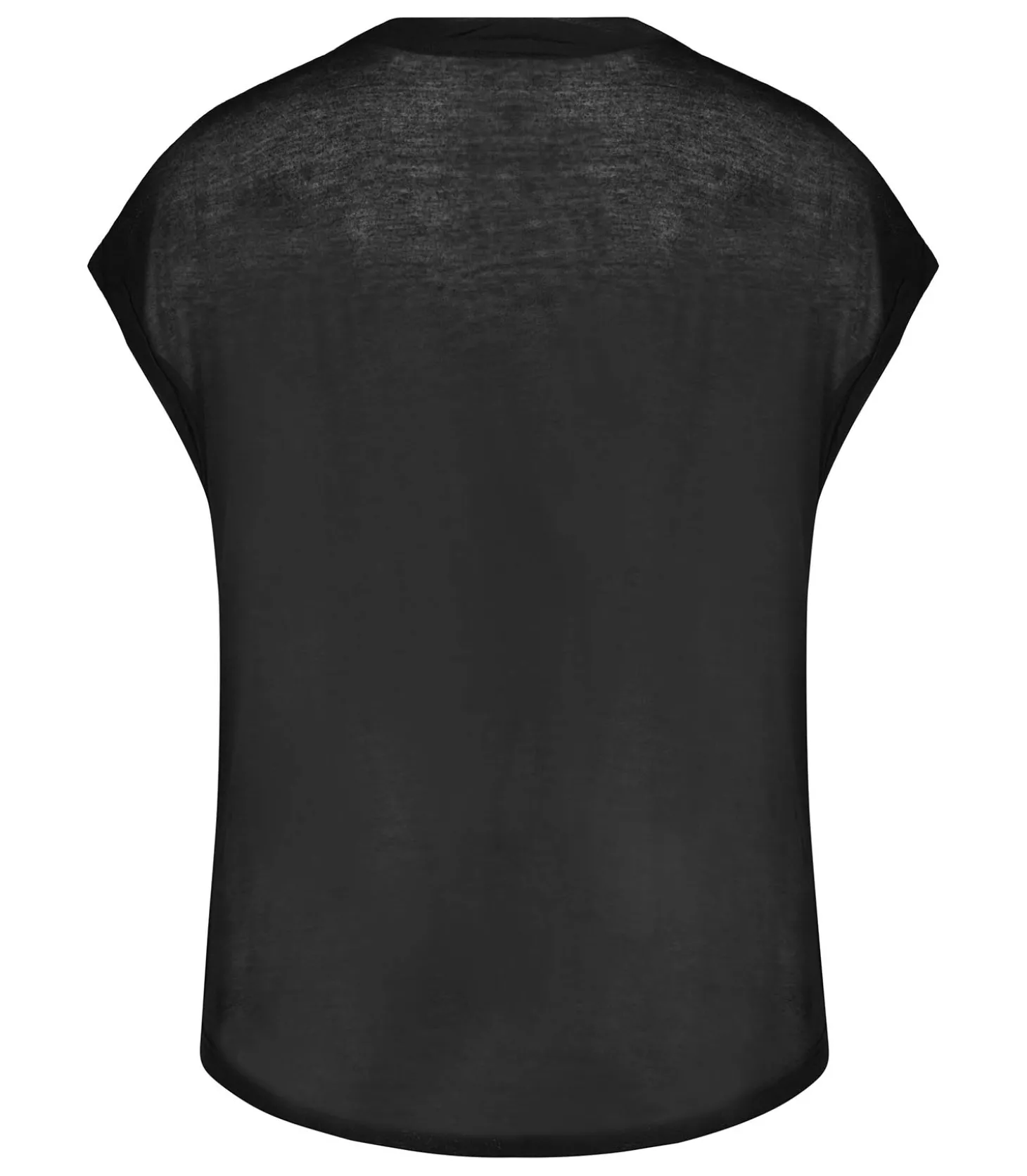 Tee-shirt Col Rond Sans Manches Noir-Majestic Filatures Store