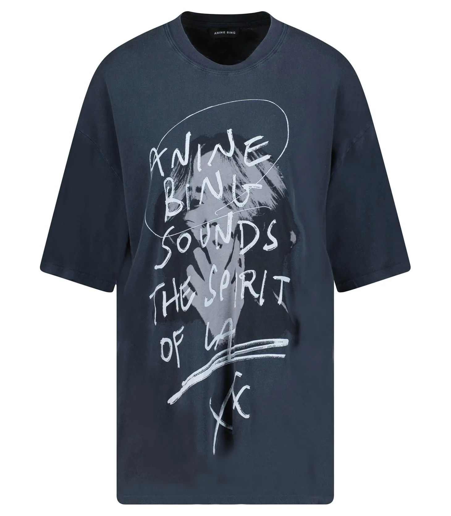 Tee-shirt Kent Spirit Washed Black-Anine Bing Cheap