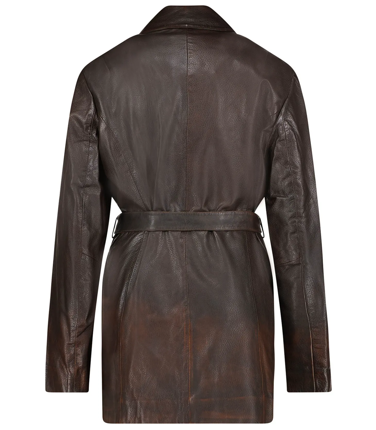 Trench en cuir Marlowe Rub Off Brown-LAMARQUE Shop