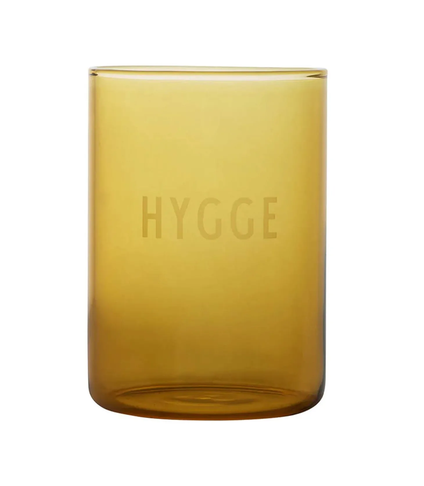 Verre Favorite Drinking Glass Hygge Yellow-Design Letters Flash Sale