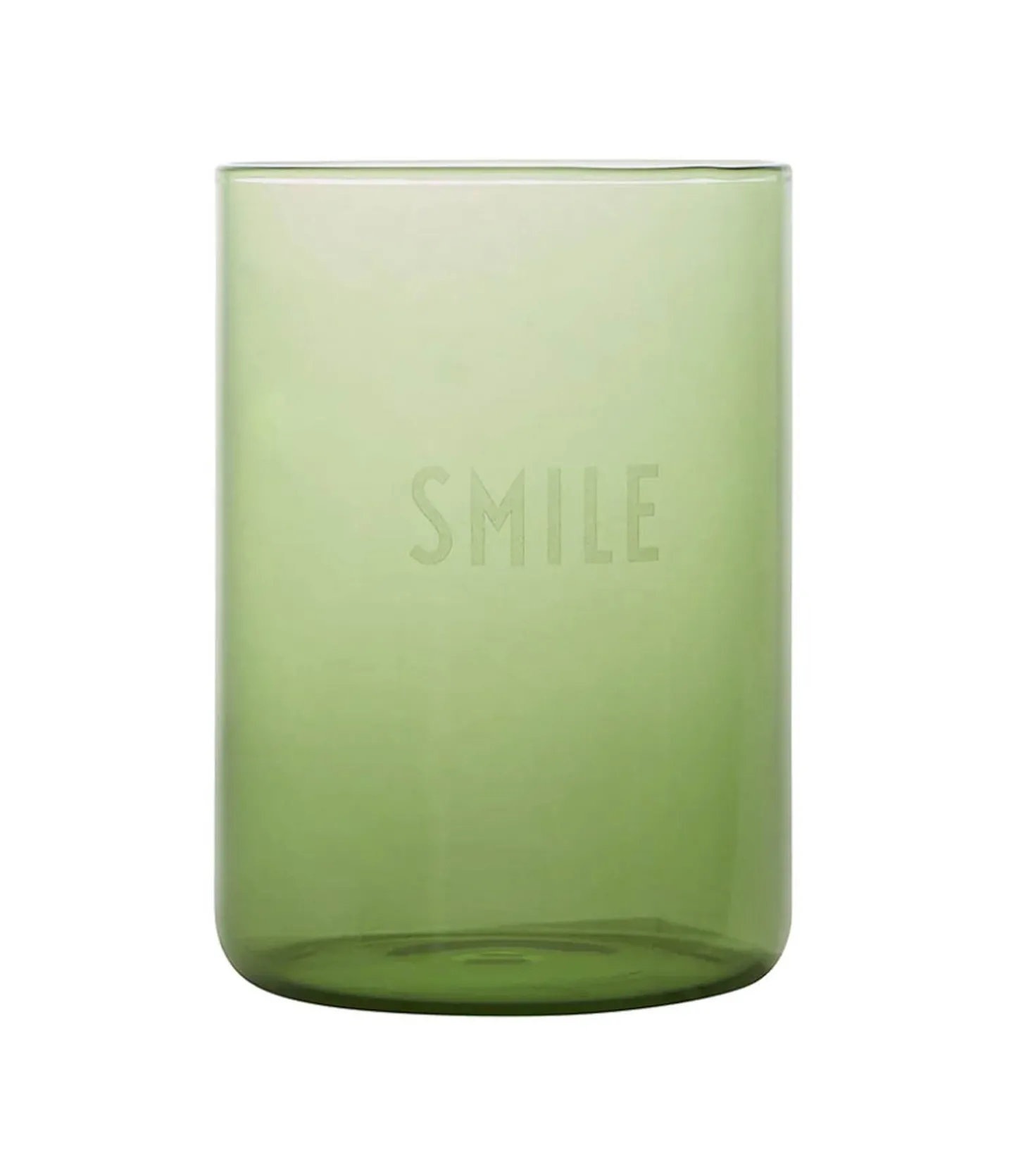 Verre Favorite Drinking Glass Smile Green-Design Letters Discount