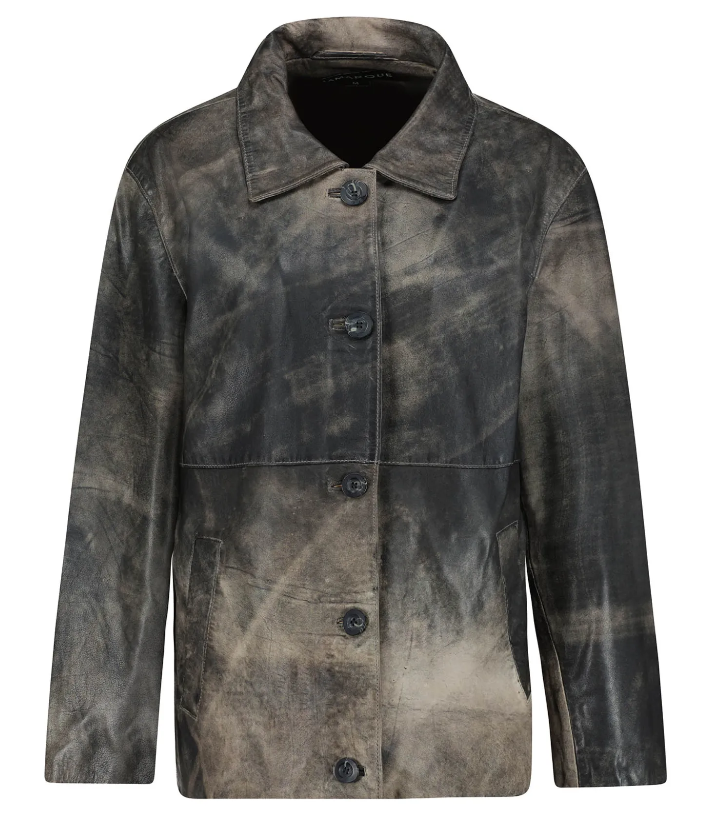 Veste en cuir Presley Fossil Grey-LAMARQUE Sale