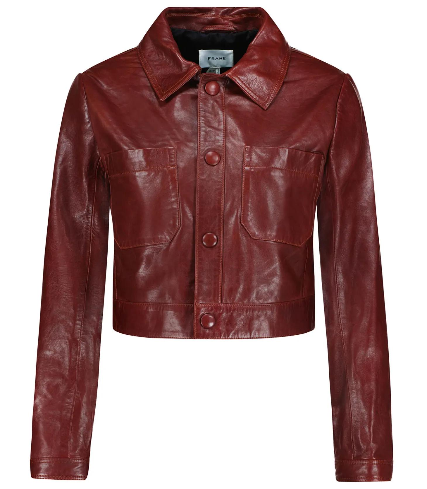 Veste en Cuir Syrah Rouge-Frame Cheap